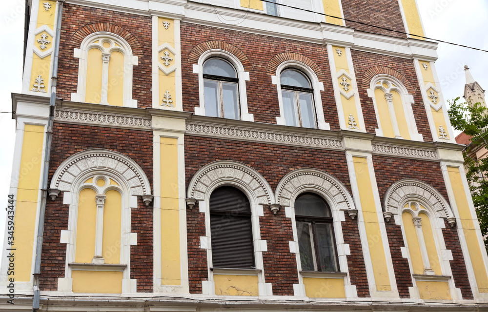 historic brick facade - Budapest