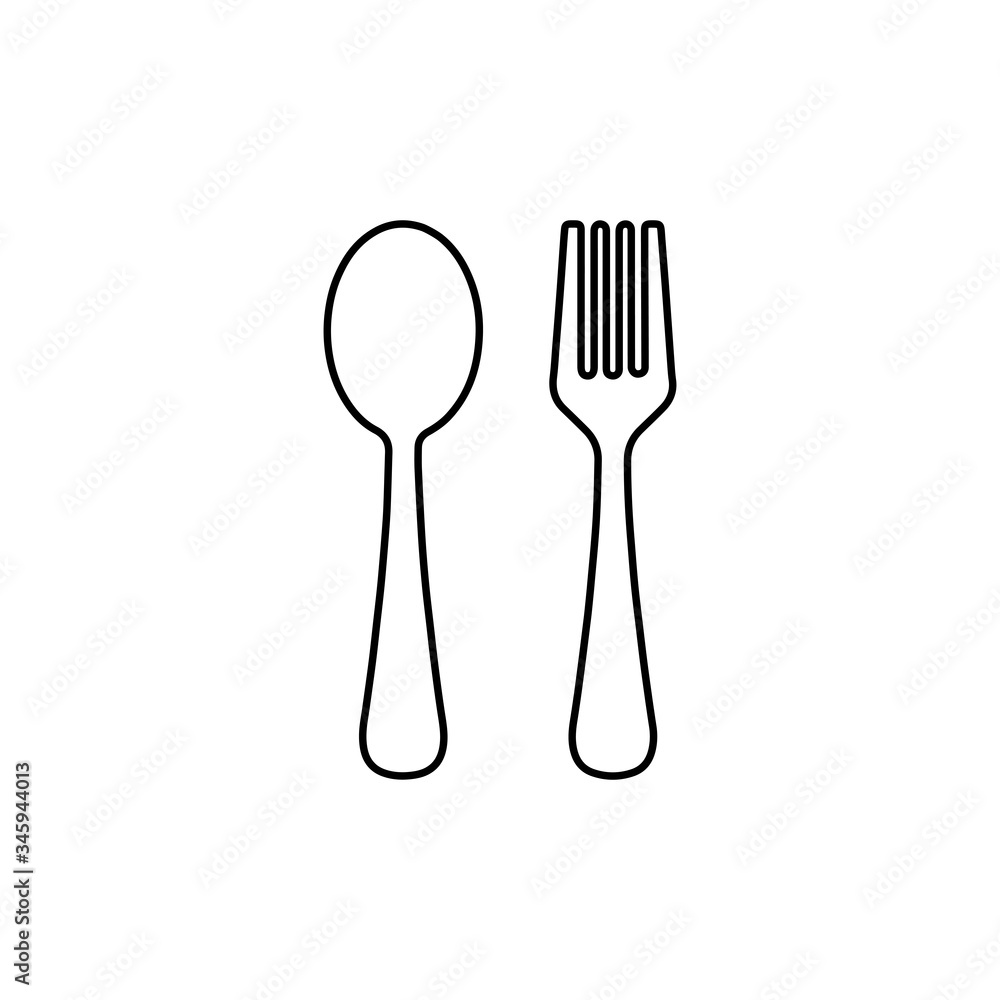fork and spoon icon vector template fork and spoon icon vector template