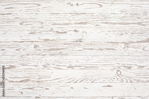 Fototapeta Naklejka Na Ścianę i Meble -  White wood texture background. Top view surface of the table to shoot flat lay.