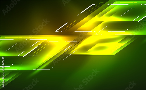 Dynamic neon shiny abstract background. Trendy abstract layout template for business or technology presentation, internet poster or web brochure cover, wallpaper