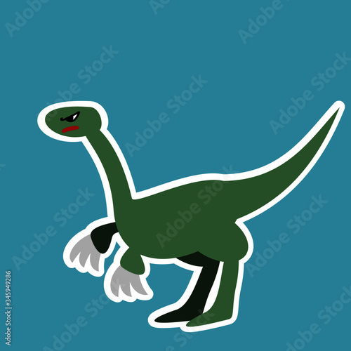 Illustration of a Colorful dinosaurs image. Cute and children love. Soft colors vector.