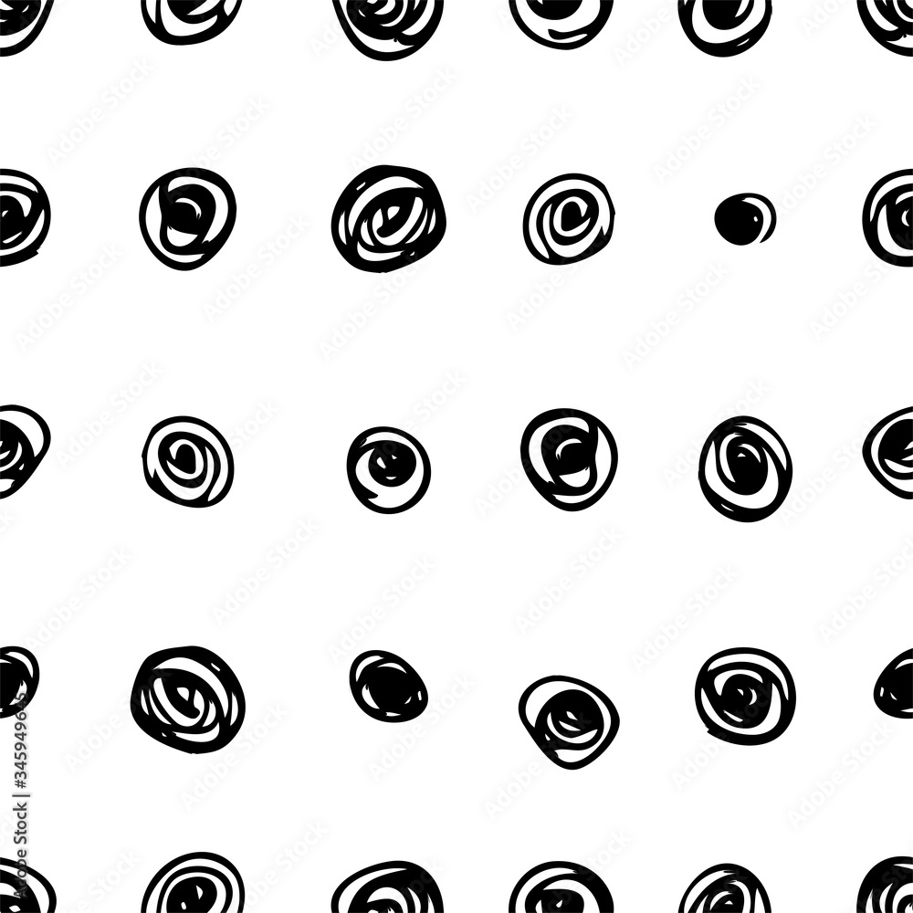 Abstract seamless hand-drawn pattern