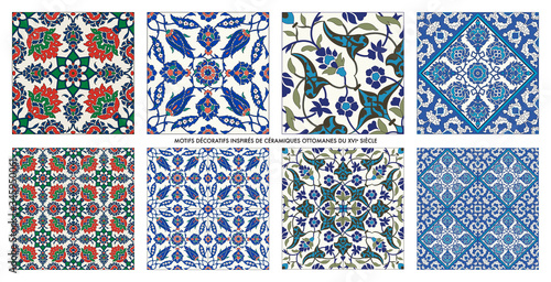 Art islamique : motifs de céramiques ottomanes (Proche-Orient)