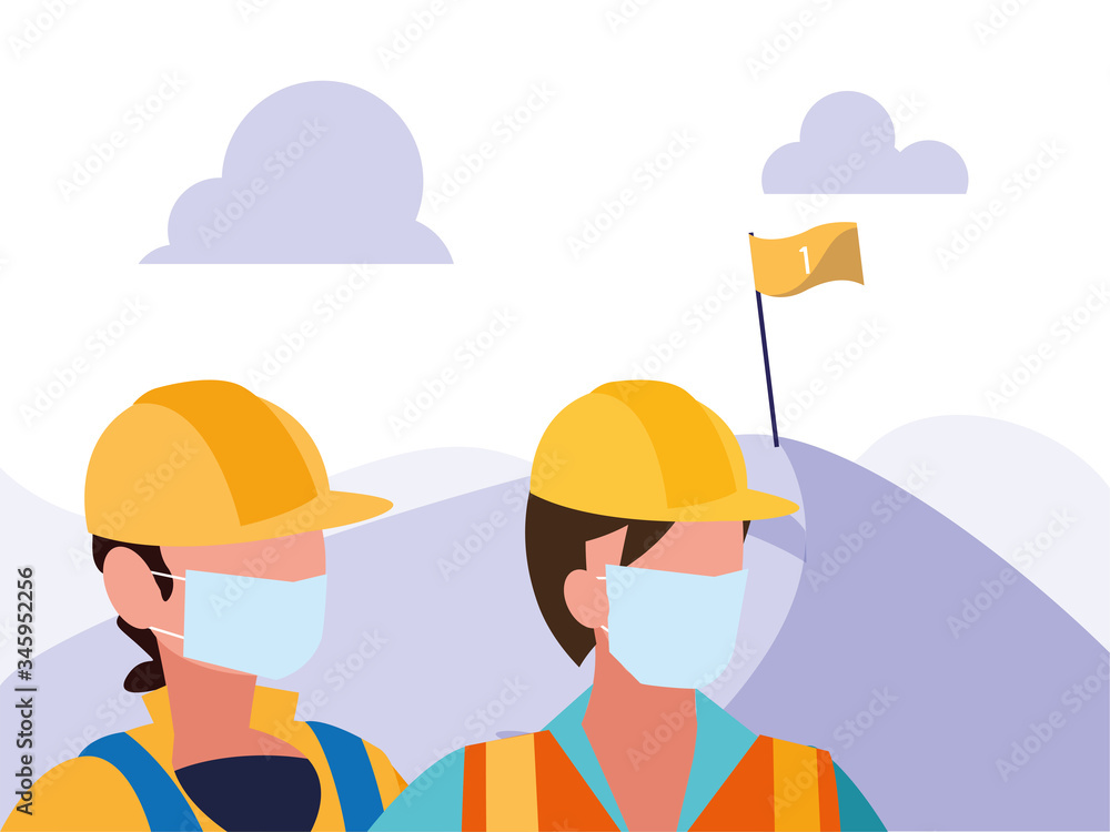professional men working with face mask professional men working with face mask