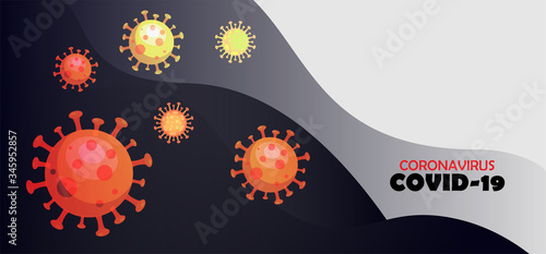 Coronavirus covid-19 pandemic outbreak virus background concept, Vector illustration.