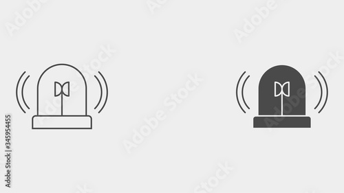Siren outline and filled vector icon sign symbol © mehsumov