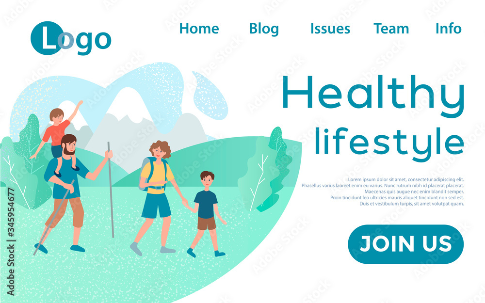 Healthy lifestyle banner vector illustration Healthy lifestyle banner vector illustration