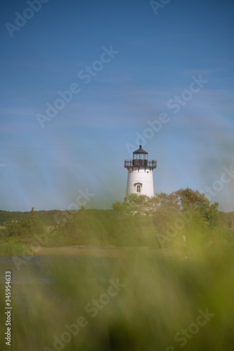 Lighthouse with grass on the foreground