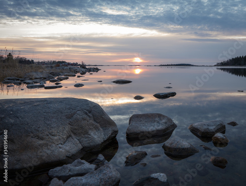 sunrise at the Swedish coast.