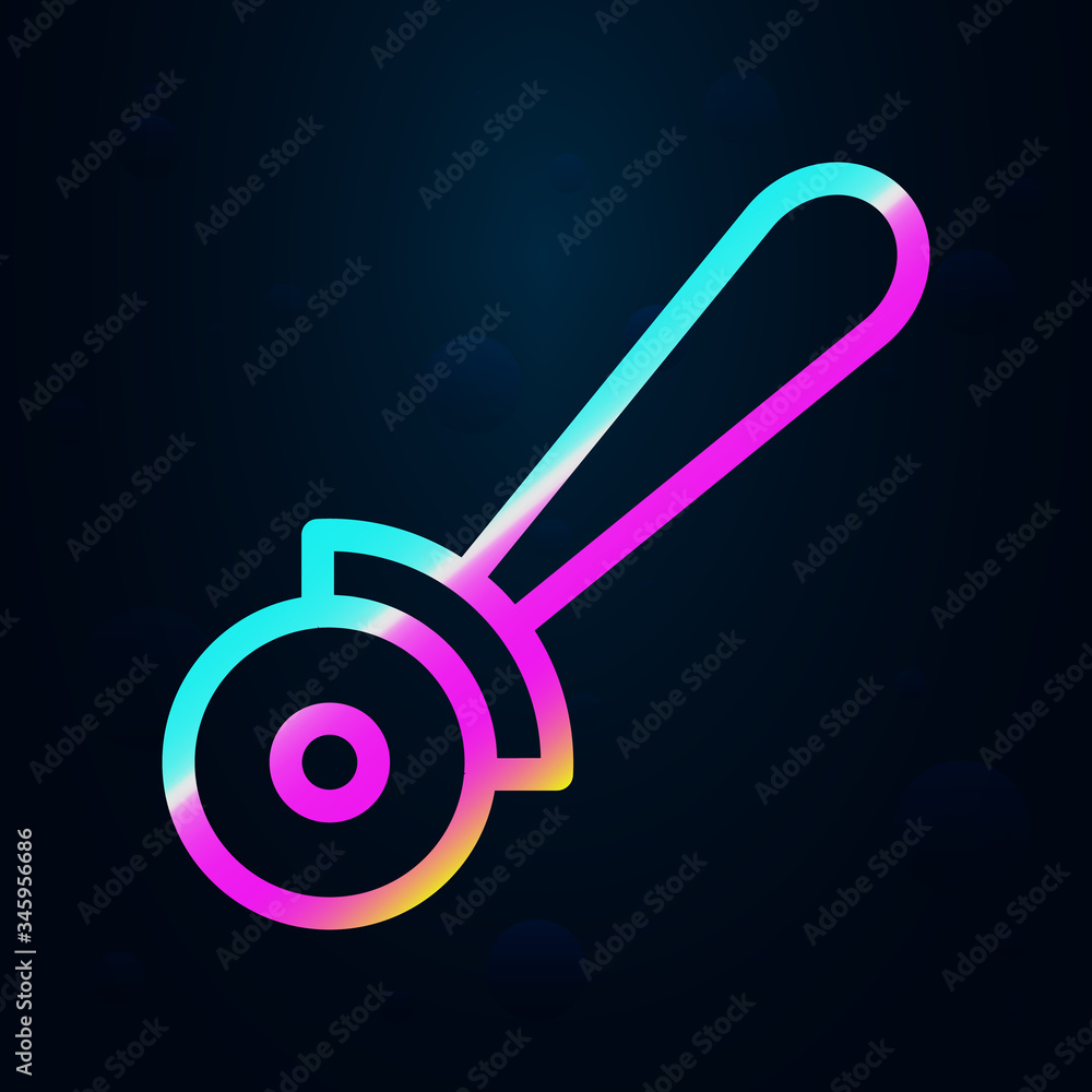 Pizza knife, italy nolan icon. Simple thin line, outline vector of italy icons for ui and ux, website or mobile application Pizza knife, italy nolan icon. Simple thin line, outline vector of italy icons for ui and ux, website or mobile application