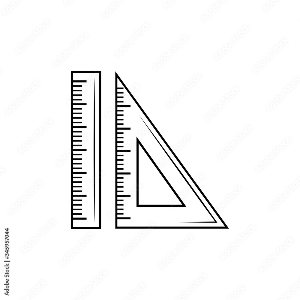 Ruler icon trendy flat design