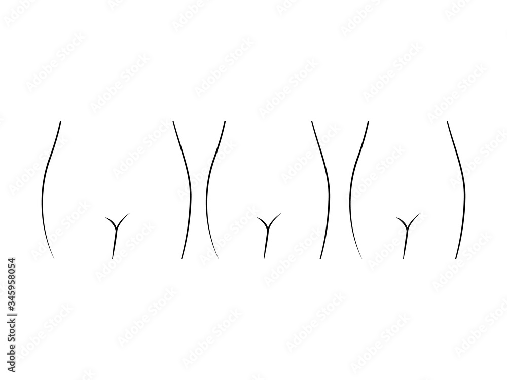 Fototapeta premium Fat, normal and slim line woman silhouettes. Weight loss concept, before and after vector illustration isolated on white background.