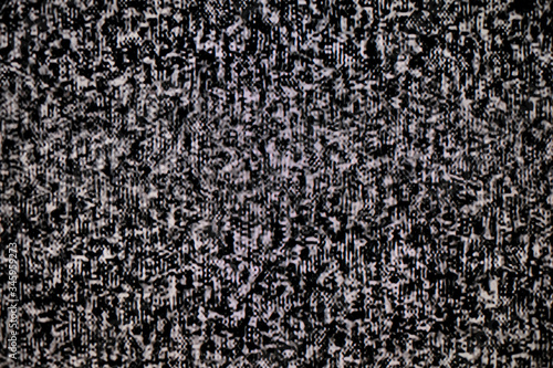 No signal on the television monitor, Static noise bad tv black and white