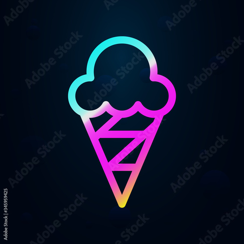 Ice-cream, italy nolan icon. Simple thin line, outline vector of italy icons for ui and ux, website or mobile application
