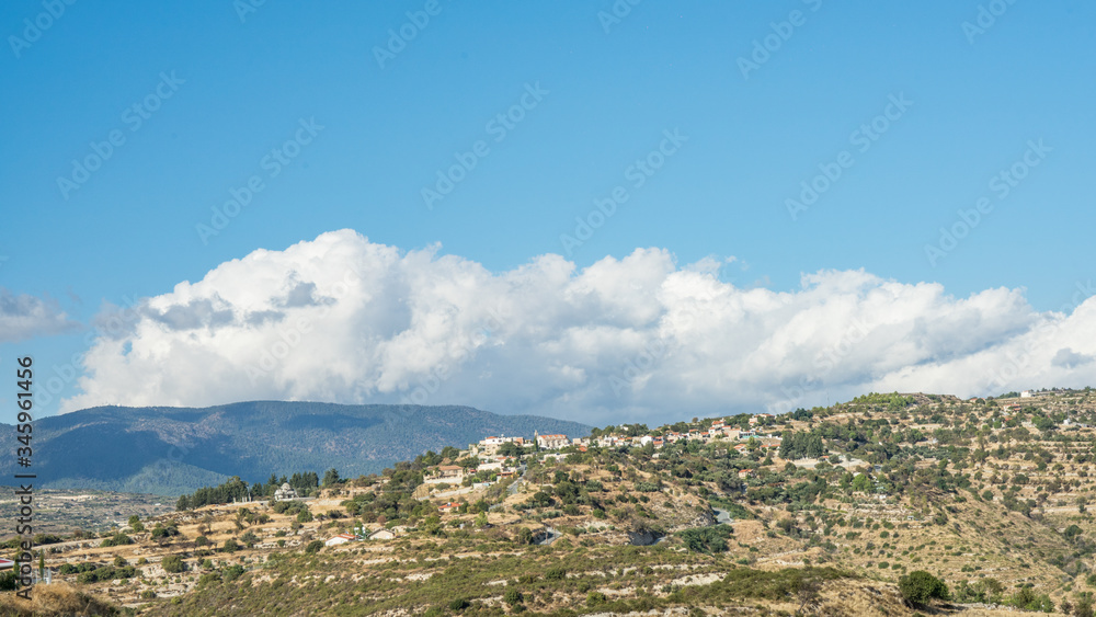 Magnificent mountain landscape on a sunny day, Cyprus.