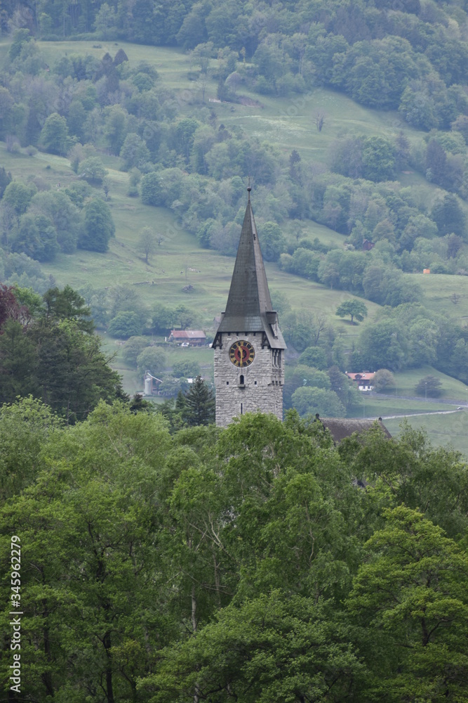 Kirchturm von Balzers in Liechtenstein