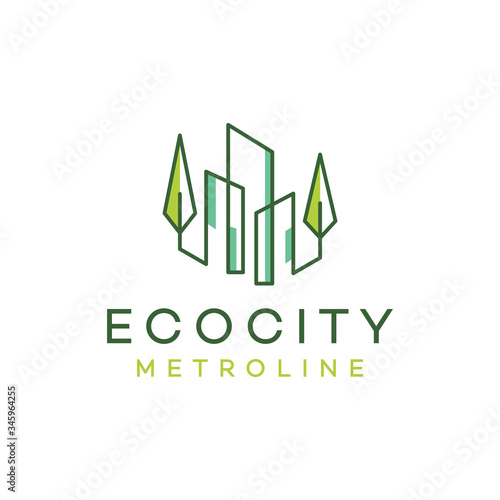 Building Illustration For Company Logo Design Template