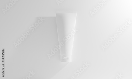 beauty medical skincare cosmetic lotion cream mockup bottle packaging product on background of podium pedestal in healthcare pharmaceutical, 3d illustration rendering
