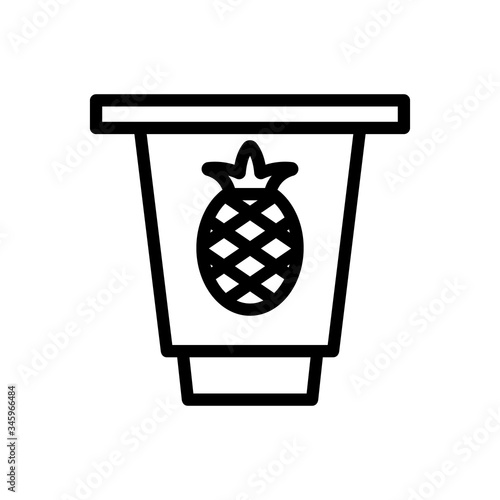pineapple mousse icon vector. pineapple mousse sign. isolated contour symbol illustration