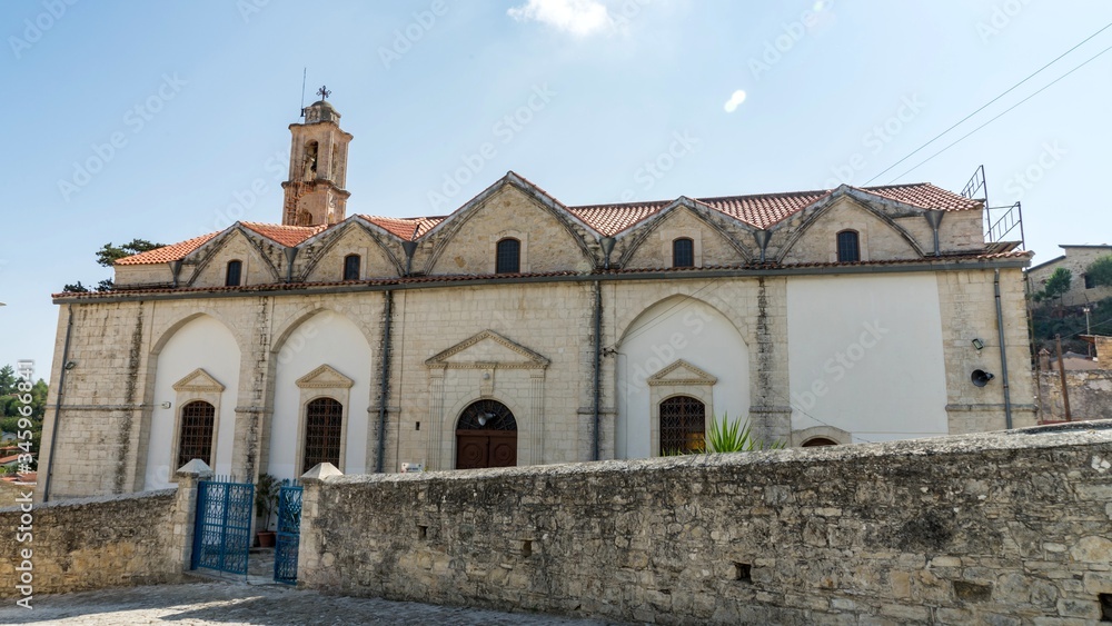 Typical church in village Lofu. Limassol District, Cyprus.