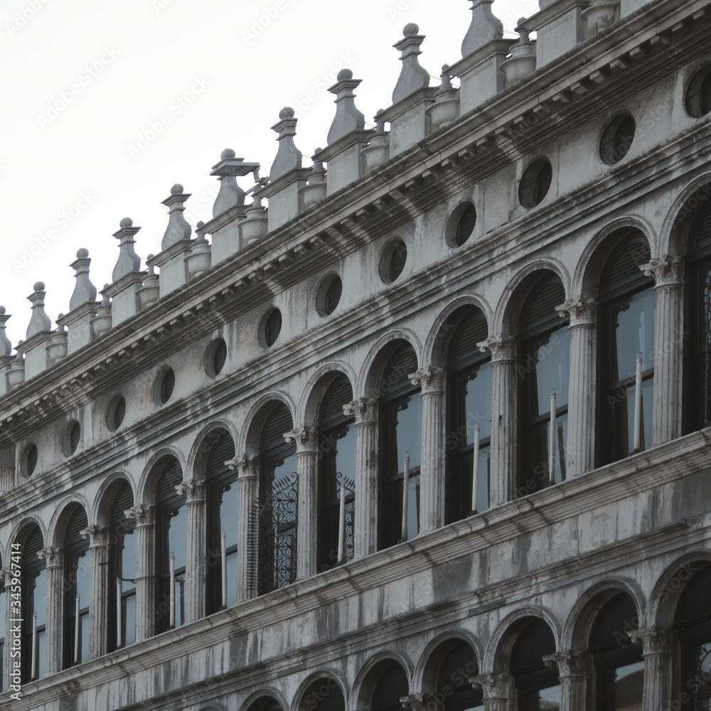 Photograph of the facade of the Piazza San Marco in Italy