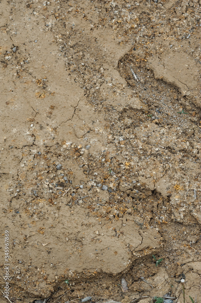 kaolin soil at the place of its extraction