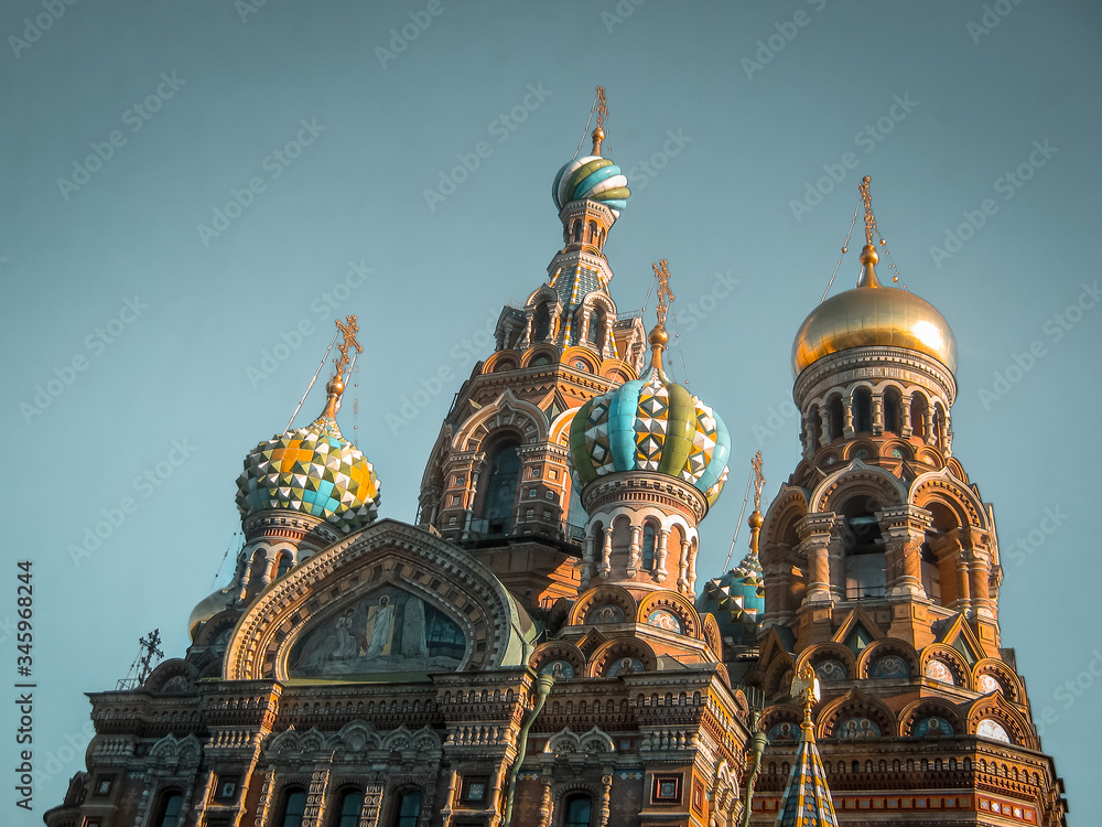 Photograph of the Church of the Spilled Blood in Saint Petersburg Photograph of the Church of the Spilled Blood in Saint Petersburg