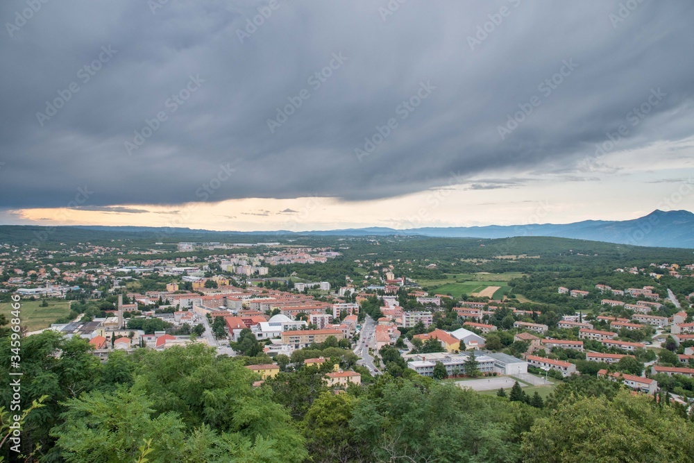Panorama of Istrian countryside