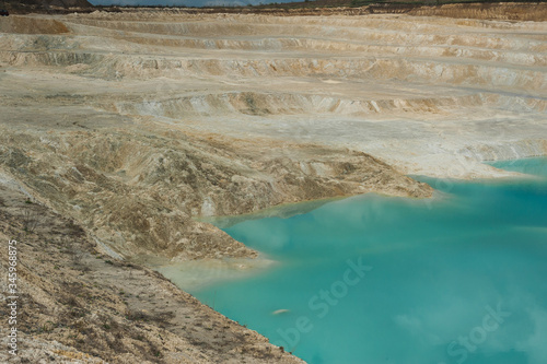 many tier quarry of kaolin clay photo