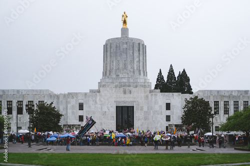 Protest at Oregon Capitol photo