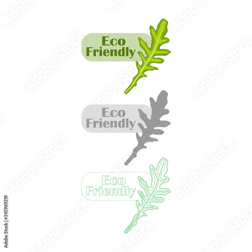 Organic natural food, ecological product flat design vector logo set isolated