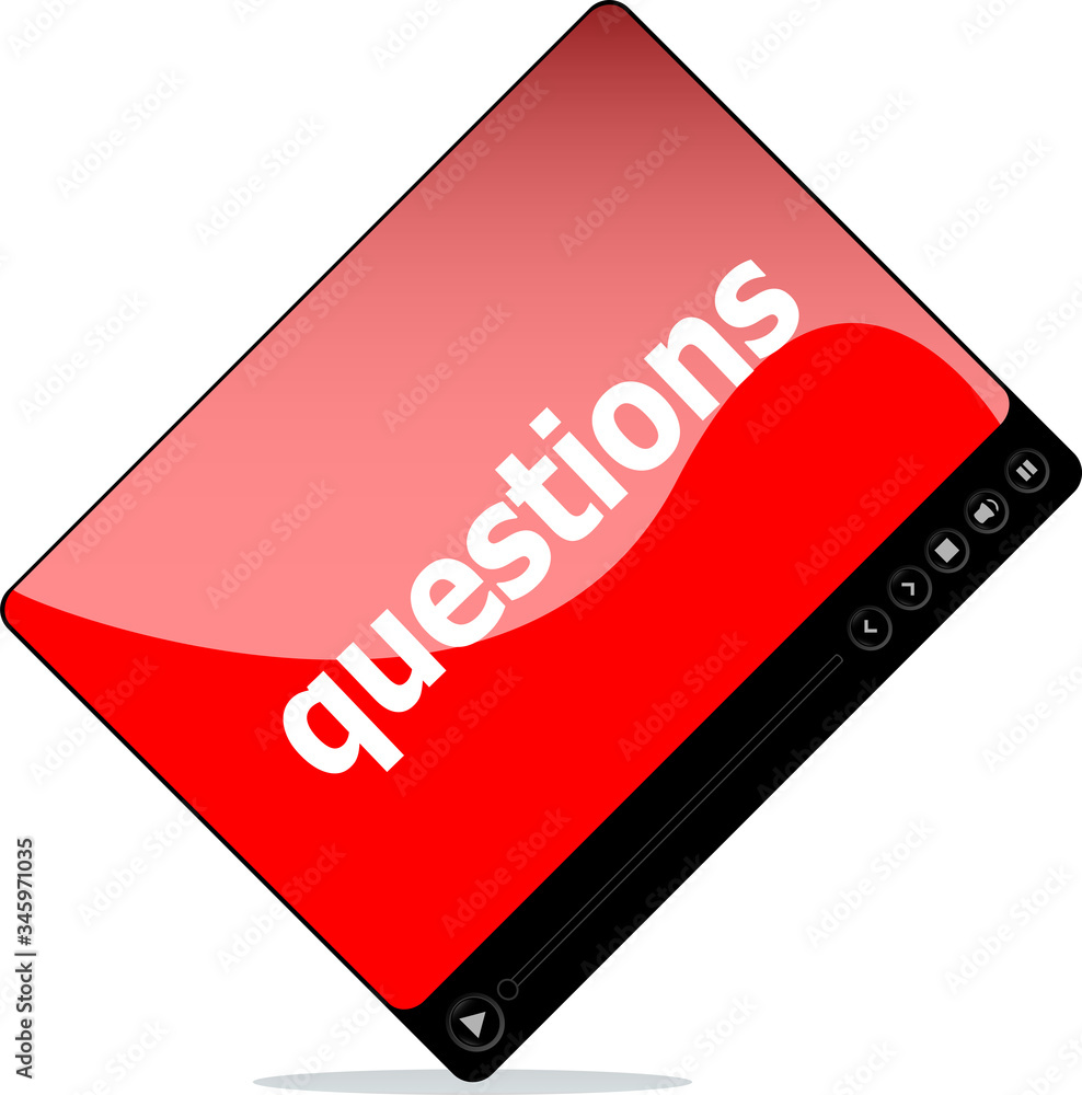 Video movie media player with questions on it Video movie media player with questions on it