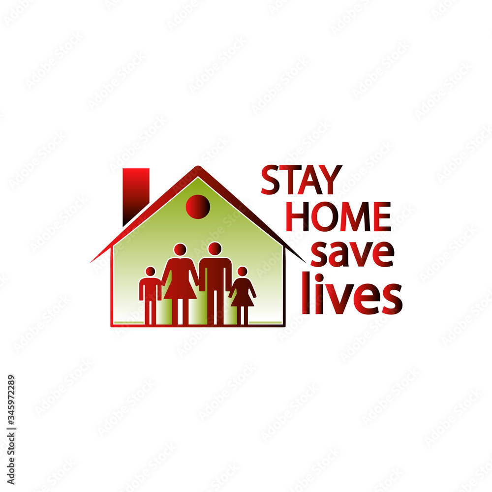 Stay at home icon vector collection Stay at home icon vector collection