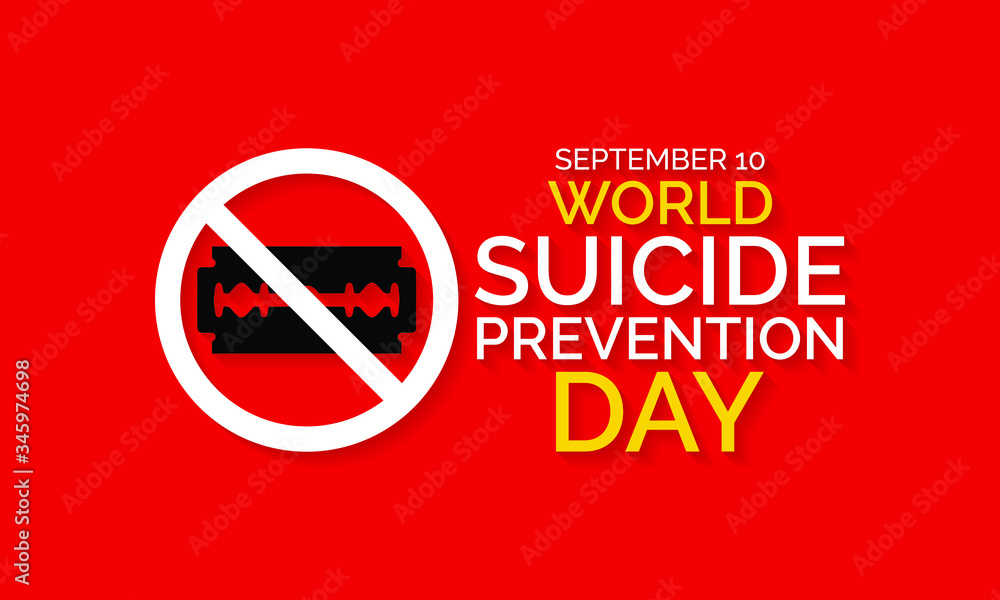 Plakat Vector illustration on the theme of World suicide prevention day observed each year on September 10th across the world.