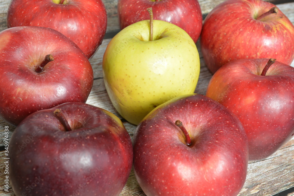 frutta di mele rosse e mele verdi concetto di differenza frutta di mele rosse e mele verdi concetto di differenza