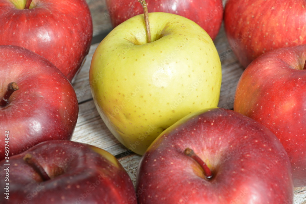 frutta di mele rosse e mele verdi concetto di differenza frutta di mele rosse e mele verdi concetto di differenza