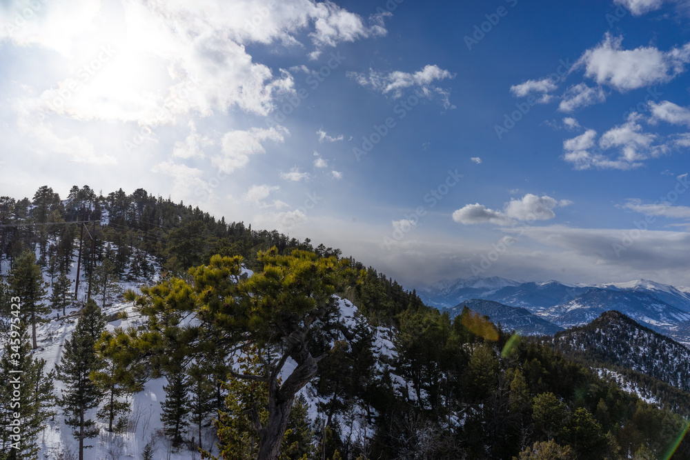 clouds over the mountains