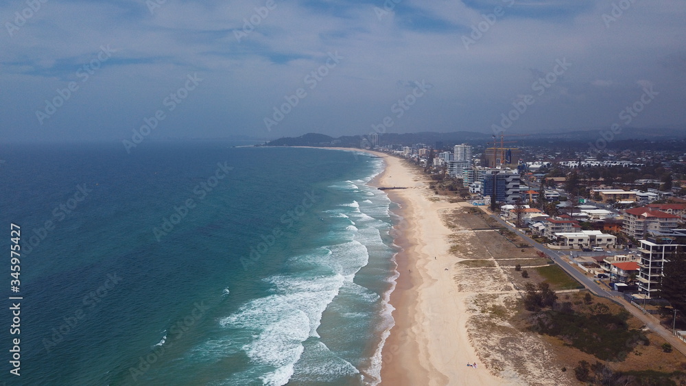 aerial view of Mermaid Beach australia