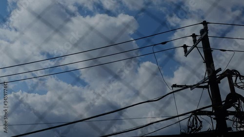 Blue sky timelapse and flowing clouds