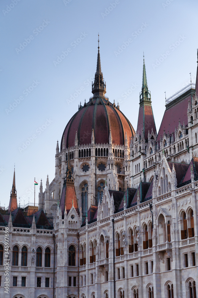 Dome of Budapest Parliament, Budapest, Hungary