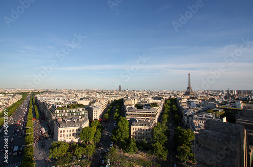 View of Paris with the Eiffel Tower © hanjosan