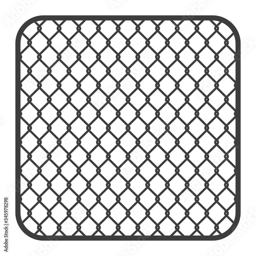 Wallpaper Mural Chain link fence. Fences made of metal wire mesh on white background. Wired Fence pattern in realistic style. Mesh-netting. Vector illustration EPS 10. Torontodigital.ca