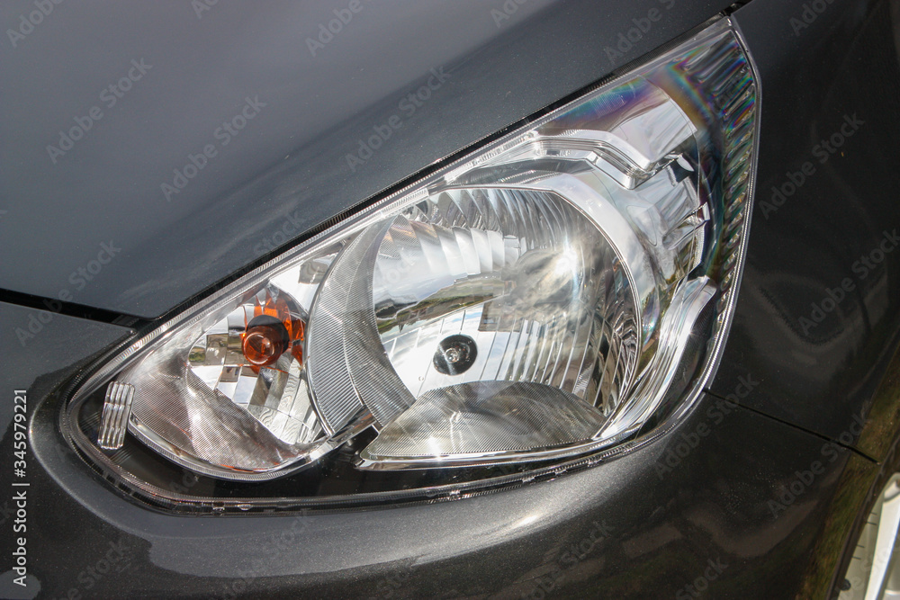 headlight of a small car