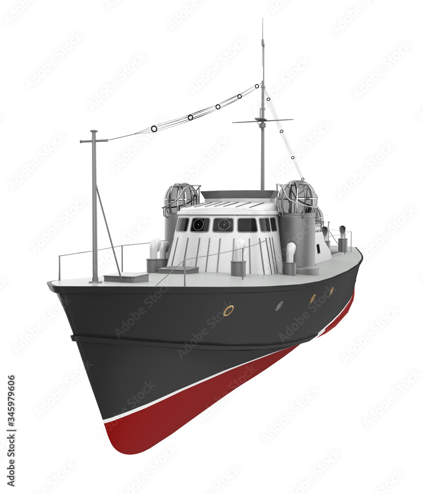 Obraz premium Patrol Boat Isolated