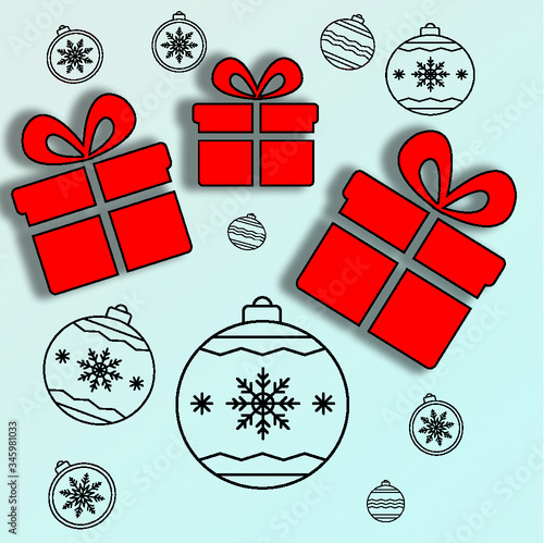 regalo dono natale bocce natale festa 