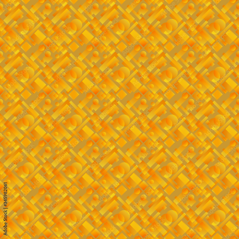 Stylish design with interlaced circles and yellow rectangles of stripes. Stylish design with interlaced circles and yellow rectangles of stripes.