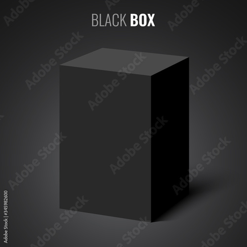 Black box. Vector illustration.