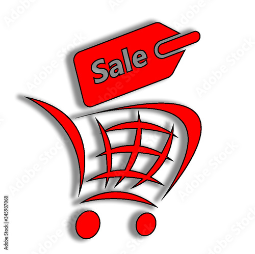 vendita carrello spesa venduto negozio shopping 