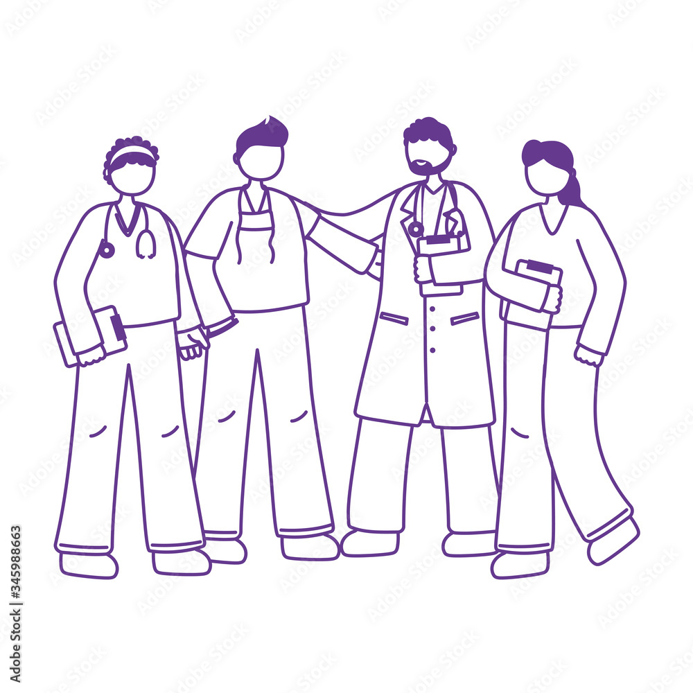 thanks doctors nurses, team group physicians and nurses characters thanks doctors nurses, team group physicians and nurses characters