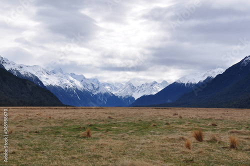 Eglinton Valley, on the way to Milford Sound is a favourite photo stop for visitors